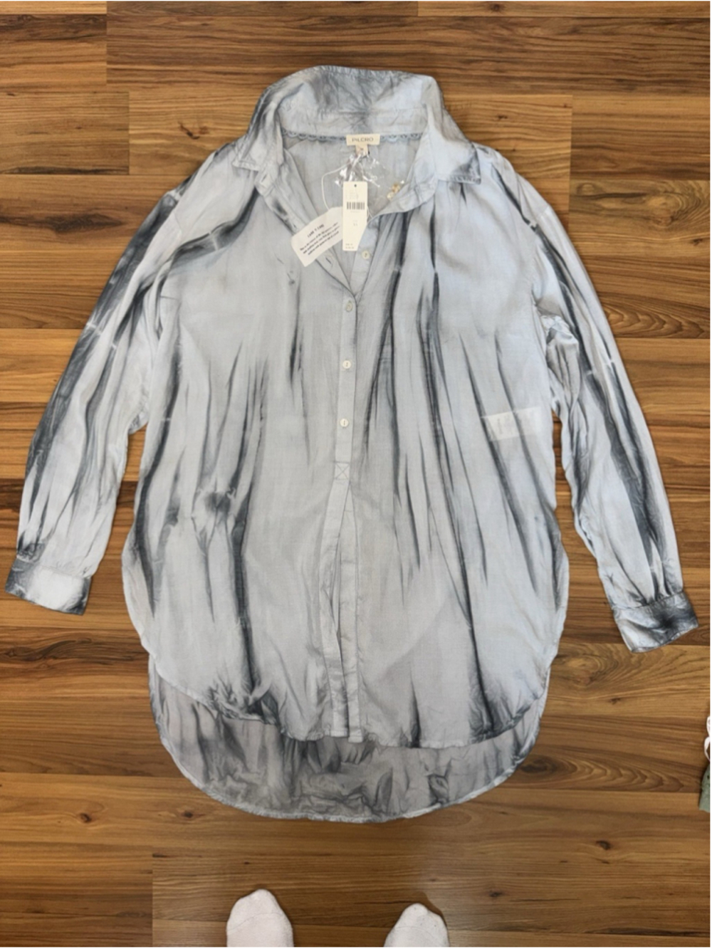 NWT Anthropologie Pilcro Liquid Tie Dye Button Down Shirt Boho Oversized XS - Picture 6 of 12